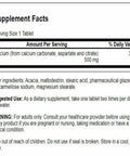 Supplement facts for Calcium Complex 500 Mg With Carbonate, Aspartate And Citrate, 100 Tablets, detailed ingredients and usage instructions.