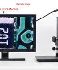 Pro Grade 14MP HDMI Microscope Camera Kit With Remote USB Output TF Card Video Recording 180X C Mount Lens Big Stereo Stand 144 LED Illumination For Industry Lab PCB Inspection, with 22-inch LCD monitor