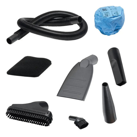 Compact 2.5 Gallon Wet Dry Shop Vacuum With 2 Peak HP Blower Function dope onboard accessory storage tools displayed