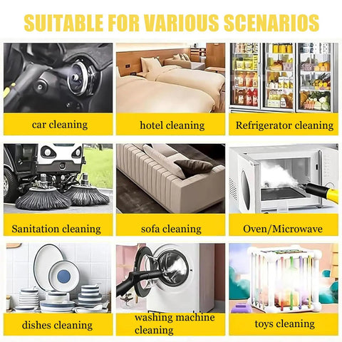 Multi-Purpose High-Pressure Steam Cleaner For Home Car Hotel And Ac Heated Carpet Extractor Blue for various cleaning scenarios.