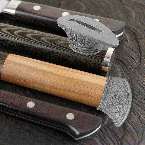 Finger Guard Bolster Set For Knife Making 2 Pieces Stainless Steel Guards And Pommel Bolsters with knife handle backs Silver