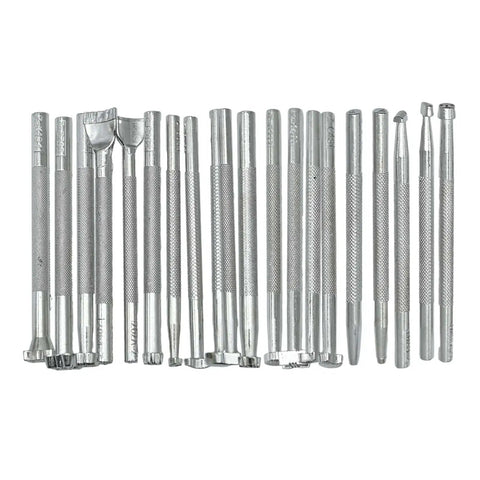 Pro Grade 20 Piece Leather Stamping Tool Set With Unique Shapes And Patterns For Carving And Crafting Leather Work Stainless Steel