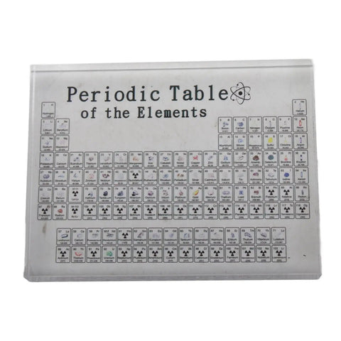 Clear Acrylic Periodic Table With 103 Real Elements Inside Real Chemistry Elements Display For Classroom Teaching Awesome Lightweight Portable Science Tool For Students Home School Use And DIY Experiments