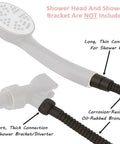 72 Inch Flexible Shower Hose For Handheld Showerhead In Oil Rubbed Bronze Stainless Steel Outer Tube with connector details