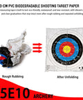 20 Pack Degradable Archery Targets Paper Made From Starch-Based Plastic, Standard 10 Ring Target, crumpled and flat forms