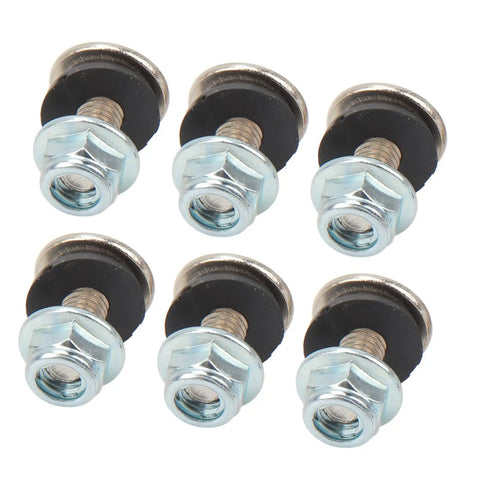16 Piece Mudguard Bolt Washer Nut Screw Kit With M6 Threads for ATV Quad 4 Wheelers, showing six bolts and washers.