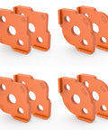 Top Shelf Eight Piece Router Template Kit For Smooth Radius Rounding And Flawless Corner Profiles Heavy Duty Abs Pc Woodshop Jigs showing four orange routing plates.