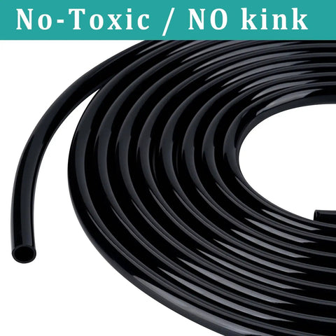 3/4 Inch Black Vinyl Tubing 10 Ft Flexible PVC Hose For Water Garden Pond Fountains And Light Gas Transfer, Low Pressure