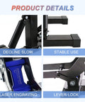Polar Bear blue dirt bike stand with adjustable center jack; heavy-duty motorcycle lift, 1200 lb capacity.