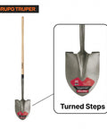 Pro Grade Round Point Shovel With Extended Socket For Maximum Strength And Durability 48 Inch Wood Handle Heavy Duty Digging And Landscaping,