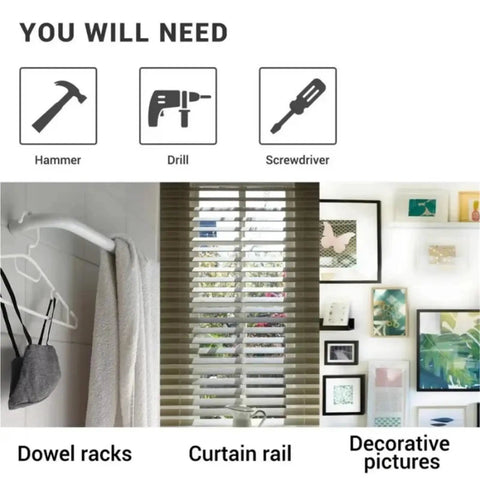 100 Pcs Gray Drywall Anchors Expansion Screws Kit For Plasterboard Walls With Self Tapping Screws, Rust-Resistant Yellow Zinc-Plated Carbon Steel, Easy Install, Strong Hold For TVs, Shelves, Mirrors, And Frames. For curtain rail and picture wall mounting