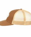Vintage Brown Trucker Hat For Women With Distressed Look And Anti Sweat Band, Summer Golf Style Cap For Sun, side view