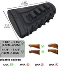Rugged Buffalo Leather Rifle Buttstock Cover With Canvas Cheek Pad And Shell Holder Heavy Duty Sling Non Slip Cushioning 12 Gauge Fit