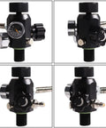 High Pressure Fill Station 4500 PSI with Dual Gauge and 20 Inch Hose for Scuba DIN Tank Adapter M18 x 1.5 Thread close-up