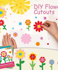 Hands arranging colorful flowers from 482 Piece DIY Flower Cutouts Set With Colorful 2 Sided Cardstock Flowers Die Cuts And Glue Points
