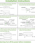 Installation instructions for 13 Inch Flush Mount LED Ceiling Light Fixture With Adjustable 2700K To 5000K Color Temperature.