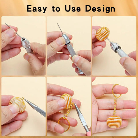Top Shelf Steel Pin Vise Hand Drill Kit Boasting 670 Pcs Rad Craft Gear showing easy-to-use design for handmade jewelry making.