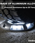 Solar Deck Lights Outdoor 4 Pack White LED Pathway Garden Step Lights No Wire Solar Powered Waterproof Driveway Dock Markers