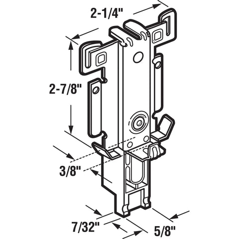 Closet Door Guide Assembly Bottom Mount 2 Pack DIY Friendly Adjustable Two Piece Bracket Stamped Steel Housing With Nylon Guide Insert Left And Right Handed Fits Panel Style Wardrobe Doors And Older Acme Wardrobe Doors