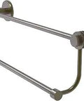 Mercury Collection 18 Inch Double Dotted Accents Towel Bar In Antique Brass For Modern Bathrooms, wall mounted view from angle.