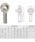 POSB10 Heavy Duty Male Rod End Bearing With Five Eighths Inch Bore And Five Eighths By Eighteen Right Hand Thread Self Lubricating Joint Rod Ends Includes Jam Nuts Four Pack For Durable Mechanical Linkages, steel rod end