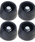 Set of 8mm thread shock absorbing feet for compressors and oil free machines, nonslip rubber pad with mounting hardware, screws, and nuts