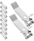 Sleek Concealed Spring Clamps For Recessed Trim Kits With Robust Iron Build For Reliable Lighting Support And Hidden Elegant Design In Bulk Pack of 10, silver iron clamps shown front view