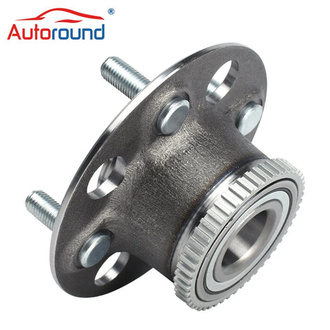 Rear Wheel Bearing And Hub Assembly For Honda Civic 2001-2005 And Acura EL 2001-2005 4 Lug With ABS Plug And Play Ready Replacement Part 512175 With 66mm Hub Pilot And 139mm Flange