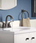 Ridgeport Centerset Lav Faucet For Bathroom Sink With Easy Install Durable Chrome Finish Two-Handle Operation 4 Inch Centerset