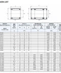 Dimension list for Built Tough One Way Needle Roller Bearing Drawn Cup Clutch 30x37x20mm 52100 Chrome Steel specifications.