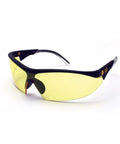 Digger 112 AF Safety Glasses With Yellow Lens Small Frame Adjustable Front And Side Extensions All Day Wrap Comfort Polycarbonate Lenses 99 Percent UV Protection Light Transmission From 74.4 Percent To 100 Percent And Lens Inclination Adjustment.
