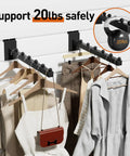 12 Inch Waterfall Slatwall Display Hooks, 6 Pack, Pro Grade Rugged Heavy Duty Steel Tubes With Anti Fall Balls installed, holding clothing and bags