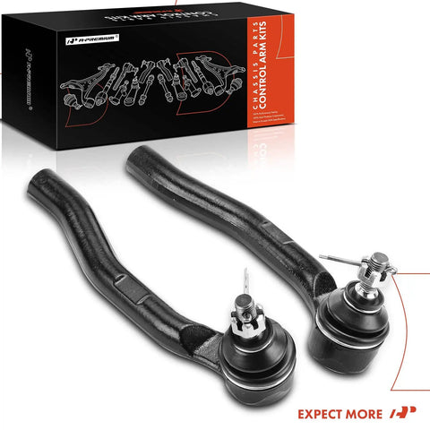 Front Outer Tie Rod End Replacement For Honda CR V Civic Del Sol Fit Insight Acura Integra 1992 To 2014, black metal pair