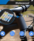Installed Must Have Pro Grade 252Pcs Solder Seal Wire Connectors Kit With 120Pcs Heat Shrink Connectors on a bike, close-up view