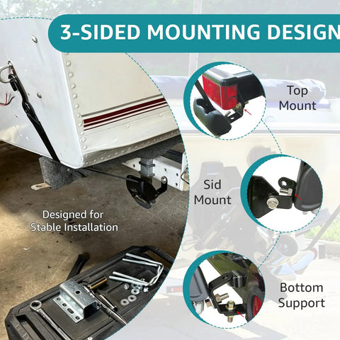 Heavy Duty Strap Mounting Bracket Kit 1 Pair For G2 Retractable Transom Straps Three Sided Mounting Hardware