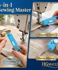 4 in 1 Needle Threader Tool With Magnifier And Seam Ripper Magnetic Sewing Accessory For Quick Threading And Easy Stitch Removal The Ultimate Quilting And Crafting Helper Red Twin Pack, blue ABS plastic