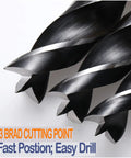 Heavy Duty 7/16 Inch Wood Brad Point Drill Bit Set With Ten Stubby Short Shank Woodworking Bits That Grip Tight and drill like butter