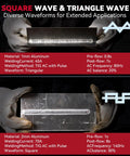 Square wave and triangular wave welding examples using Beast 7 In 1 TIG Welder AC DC 200A with Pulse for aluminum welding.