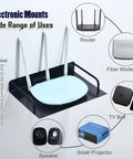 Floating Wall Mount Entertainment Shelf with router, compatible with TV area devices; 10.27 by 8.07 inches cable organization