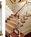 Slick Transparent Acrylic Balusters For Inside Stairs And Deck Railings Featuring Hella Tough Metal Brackets and Flex Install Posts, 95 cm tall.