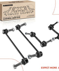 Set Of 4 Front And Rear Sway Bar Links Kit For Ford Explorer 2011 2019 And Police Interceptor Utility 2013 2019 Stabilizer Bar End Links Replacement For Anti Roll Suspension Upgrade With Easy Install; displayed with box packaging.