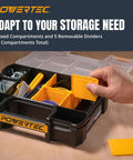 DIY Friendly Small Parts Organizer And Tool Box With Ten Compartments And Stackable Storage Removable Dividers Clear Lid