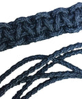 Close-up of 3mm Paracord With Textured Posi Lock Ninja Black Color Made In USA Beefy Outdoor Cord, showing texture and weave.