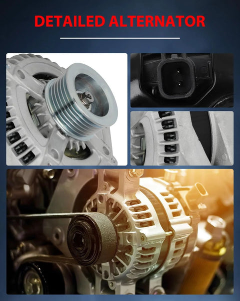 Close-up of 11240 Alternator Replacement For 2007 Chrysler Aspen 2007 Dodge Durango 2007 To 2010 Dodge Nitro components