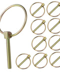 Secure Locking Pin Kit For Trucks Farm Tractors And Trailers 10 Pcs Lynch Pin Assortment With Easy Install Clips Durable Fasteners For Safe Tight Hitch Latches And Equipment Now gold lynch pins