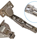 165 Degree Soft Close Cabinet Hinge For Inner Folding Corner Doors, shown disassembled with detailed view