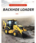 Compact Backhoe Loader With Front End Loader And Rear Excavator For Trenching Digging Earthmoving And On Site Preparation