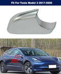 Hella Durable Right Side Mirror Lower Base Cover Cap With Clean Chrome Finish for Tesla Model 3 2017 to 2022, side view.
