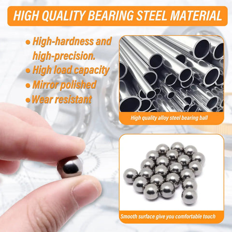 Built Tough With Eighty Pieces Of Rock Solid Carbon Steel Ball Bearings Measuring Exactly Ten Millimeters For Smooth Operation And Zero Drift On Any Heavy Duty Project You Gotta Get Done Right, high quality 10mm steel ball in hand.
