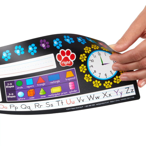Paw Prints Self Adhesive Deluxe Plastic Desktop Reference Nameplates 24 Pack With Letters Numbers Colors 2D And 3D Shapes 120 Grid